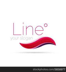 Abstract wave line logo. Vector illustration. Abstract wave line logo