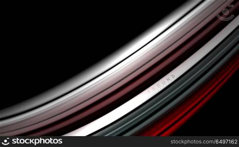 Abstract wave lines fluid color stripes. Abstract wave lines fluid color stripes on black background. Vector artistic illustration for presentation, app wallpaper, banner or poster