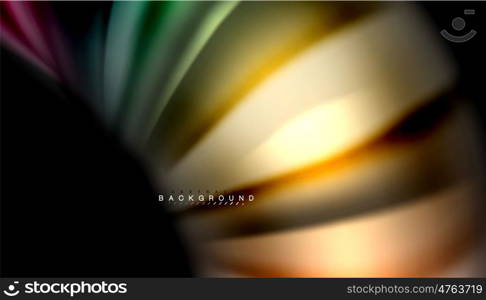 Abstract wave lines fluid rainbow style color stripes on black background. Abstract wave lines fluid rainbow style color stripes on black background. Vector artistic illustration for presentation, app wallpaper, banner or poster