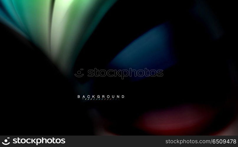 Abstract wave lines fluid rainbow style color stripes on black background. Abstract wave lines fluid rainbow style color stripes on black background. Vector artistic illustration for presentation, app wallpaper, banner or poster