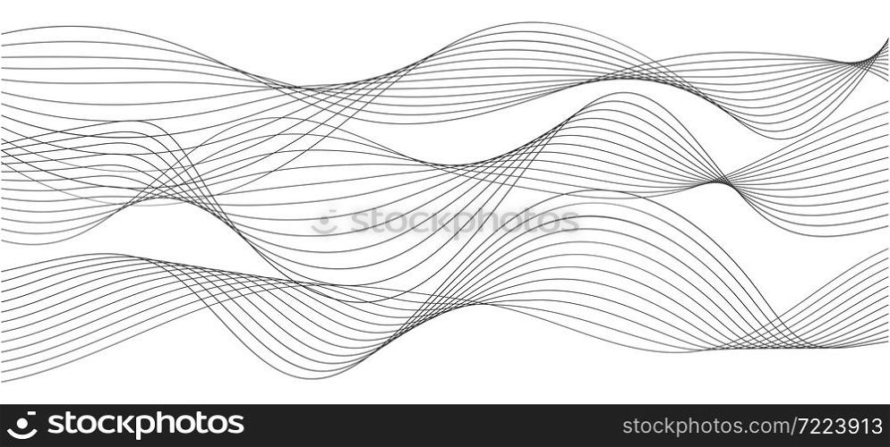 Abstract wave lines futuristic modern background concept, vector illustration