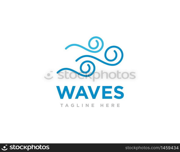 Abstract Wave Logo Design Vector