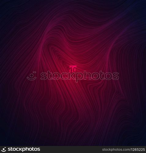 Abstract wave or wavy lines texture pink gradient background. Vector illustration