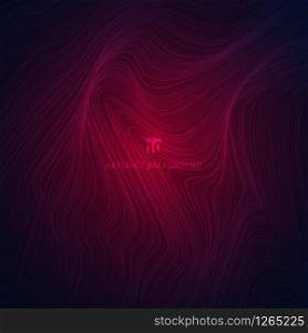 Abstract wave or wavy lines texture pink gradient background. Vector illustration