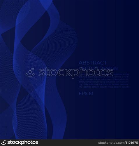 Abstract wave pattern background art line flow design color bright style. vector illustration