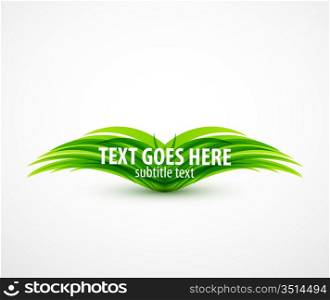 Abstract wave text line