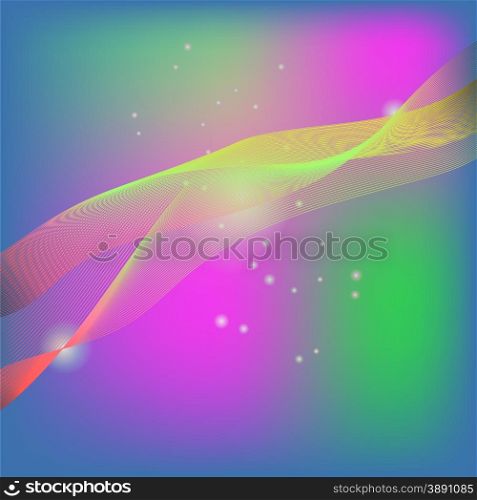 Abstract Wave Texture on Colorful Star Background. Abstract Background