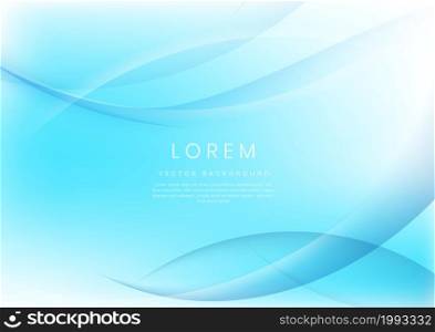 Abstract wave trendy geometric abstract background with white and blue gradient. You can use for ad, poster, template, business presentation. Vector illustration