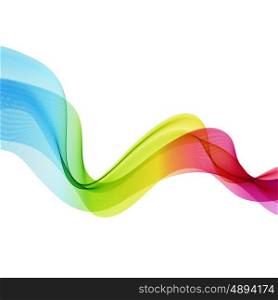 Abstract wave vector background, rainbow waved lines for brochure, website, flyer design. Spectrum wave. Rainbow color. Smoky lines