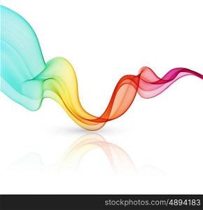 Abstract wave vector background, rainbow waved lines for brochure, website, flyer design. Spectrum wave. Rainbow color. Smoky lines
