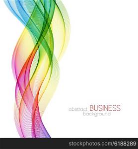 Abstract wave vector background, rainbow waved lines for brochure, website, flyer design. Spectrum wave. Rainbow color