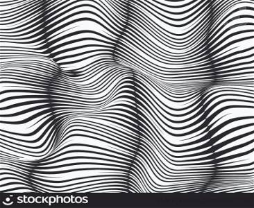 Abstract Wave Zebra Pattern Background. Vector Illustration EPS10. Abstract Wave Zebra Pattern Background. Vector Illustration