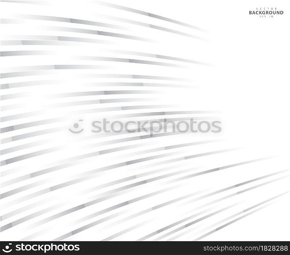 Abstract waved lines texture grey and white technology geometric design. Warped diagonal striped Stripes gradient background. illustration - Vector, eps 10