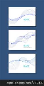 Abstract waves from lines. Blend design. Vector set illustration on white background.. Abstract waves from lines. Blend design. Vector set illustration on white