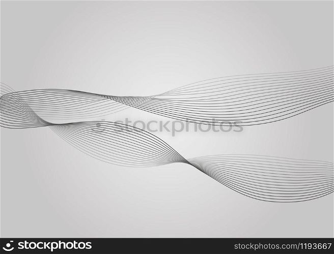 Abstract waves gray background. Vector illustration. Abstract waves background. Vector illustration