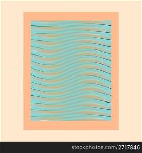 abstract waves photo frame, vector art illustration; more drawings in my gallery
