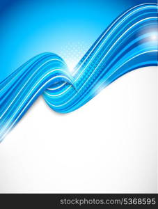 Abstract wavy background in blue color