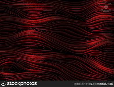 Abstract wavy background in red-black shades