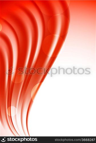 Abstract wavy background in red color. Bright illustration