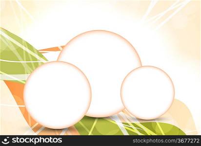 Abstract wavy background with circles