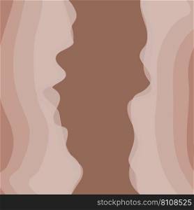Abstract wavy frame, background texture in trendy coffee shades. Coffee Bean Day. Happy coffee day. Suitable for banner, price tag or label, wallpaper, poster, card or web, leaflet. Vector. EPS.