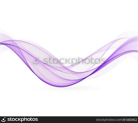Abstract wavy lines. Colorful purple wave vector background. Brochure or website design.