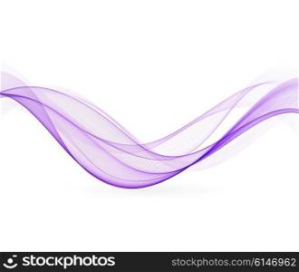 Abstract wavy lines. Colorful purple wave vector background. Brochure or website design.