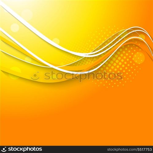 Abstract wavy orange background