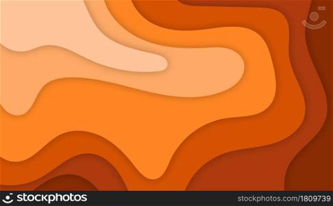 Abstract wavy papercut background