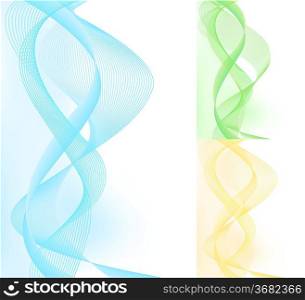 Abstract wavy set colorful background