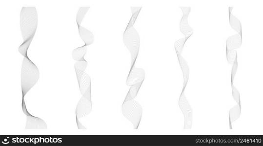 Abstract wavy stripes background isolated. Wave line art, Curved smooth design. Vector illustration EPS 10.