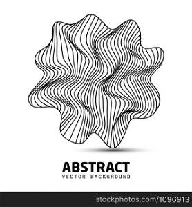 Abstract wavy stripes illustration. Beautiful geometric wave texture.. Abstract wavy stripes shape logo. Beautiful geometric wave texture. Fashion black and white wave design.