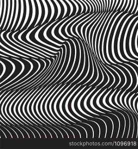 Abstract wavy stripes pattern. Beautiful geometric wave texture.. Abstract wavy stripes pattern. Beautiful geometric wave texture. Fashion black and white wave design.