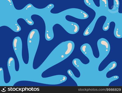 Abstract wavy style of blue splash style of template cartoon artwork. Design for copy space of text header background. illustration vector