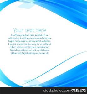 Abstract wavy vector background in blue