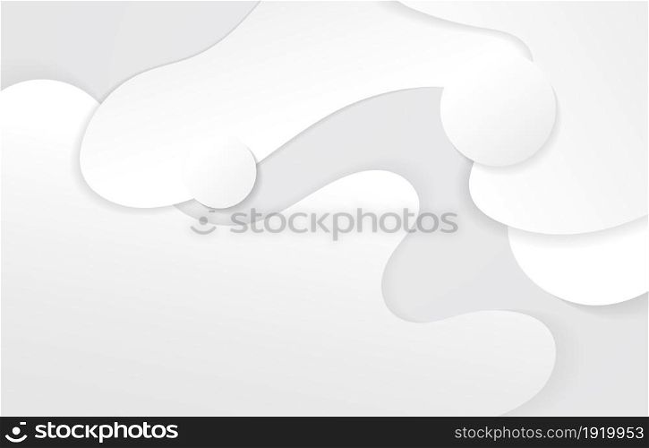 Abstract wavy white design template decorative design. Space for cover artwork background. illustration vector