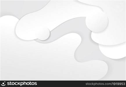 Abstract wavy white design template decorative design. Space for cover artwork background. illustration vector