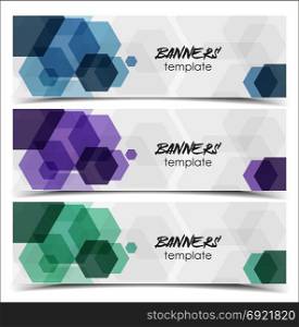Abstract web banner. Vector illustration abstract web banner design template.