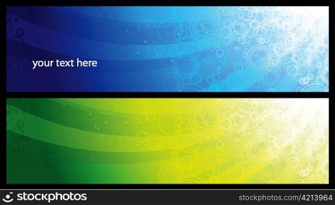 abstract web banners set vector illustration