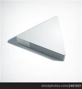 Abstract web design concept with 3d gray triangle in perspective style on light background isolated vector illustration. Abstract Web Design Concept