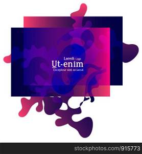 Abstract web templates with wavy overlapping gradient shapes on bright colored background. Social media web banner or landing page. Fluid lighting effect with smooth liquid colors.