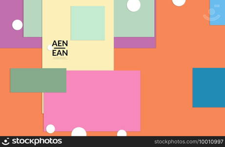 Abstract web wallpaper with paper cut overlapping geometric shapes. Vintage poster. Art with retro colored vector background objects. Material design. Marketing technologies for natural environment