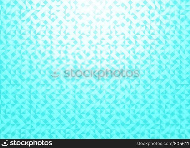 Abstract white and blue mint gradient color geometric triangles pattern background and texture technology concept. Vector illustration