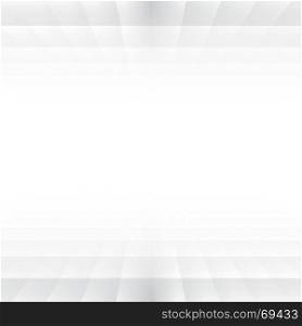 Abstract white and gray color geometric square background with perspective room concept, Vector illustration