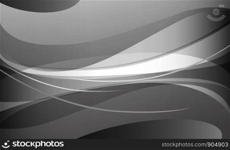 Abstract white and gray curve background vector illustration
