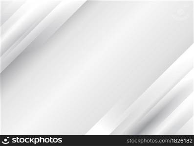 Abstract white and gray diagonal stripes layered background with space for your text. Vector illustration
