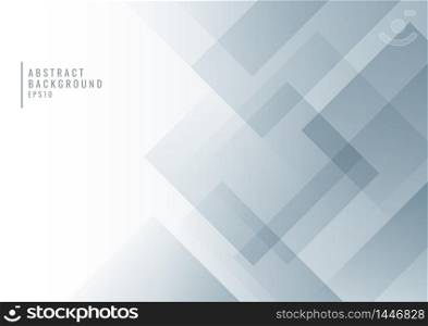 Abstract white and gray geometric square shape overlapping layer background. Vector illustration