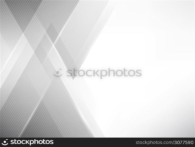 Abstract white and gray geometric triangles overlapping layer elements background with space for your text. Vector illustration