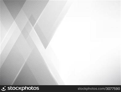 Abstract white and gray geometric triangles overlapping layer elements background with space for your text. Vector illustration
