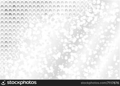 Abstract white and gray gradient background of round objects, similar to marble floor. Vector illustration. Can be used as background, backdrop in graphic design, or print on tile, fabric, etc.